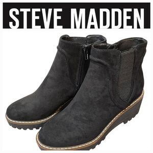 Steve Madden New York Hunny Ankle Boots- Black
